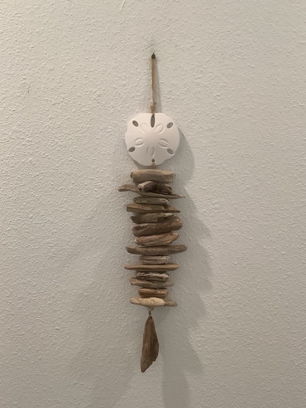 Driftwood Art, Driftwood & Faux Sand Dollar Mobile ,  Coastal, Beach Decor